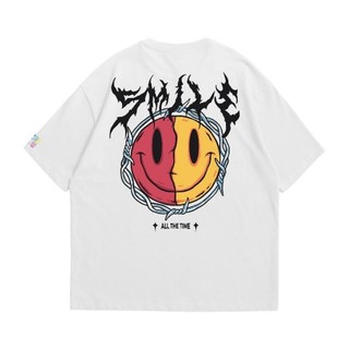 Áo thun cotton oversize full size hình mặt cười