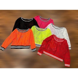 Áo tank, Croptop Lưới dài tay bo chun siêu cá tính Lulushop
