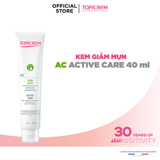 TOPICREM AC Active care 40ml - Nhũ Tương làm giảm mụn và dưỡng ẩm giúp làm êm dịu và mềm mịn da