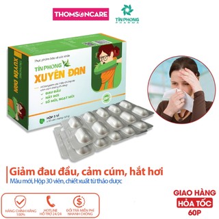 Cảm cúm Tín Phong Xuyên Đan - hộp 30 viên - cải thiện triệu chứng cảm lạnh, hắt hơi, sổ mũi, ngạt mũi từ thảo dược