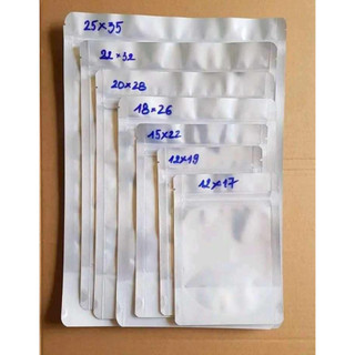 1kg túi zip đáy đứng, túi zip bạc-túi zip 1 mặt trong 1 mặt bạc, túi zip trong-túi zip 2 mặt trong suốt