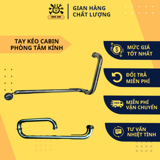 Tay nắm cabin phòng tắm kính, tay nắm L inox 304 chống gỉ cao cấp.
