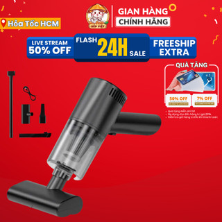 Máy hút bụi mini cầm tay, máy hút bụi giường nêm sạc pin, hút bụi ô tô, bàn làm việc, lực hút 9000pa, bảo hành 12 tháng