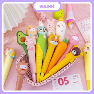 Bút bi nước bút mực squishy nhiều hình dễ thương happi