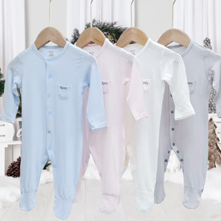  Body Suit Dài Tay Liền Tất vân Mềm Mịn Thoáng Mát nhà Luxry cho trẻ sơ sinh đến 12 tháng 