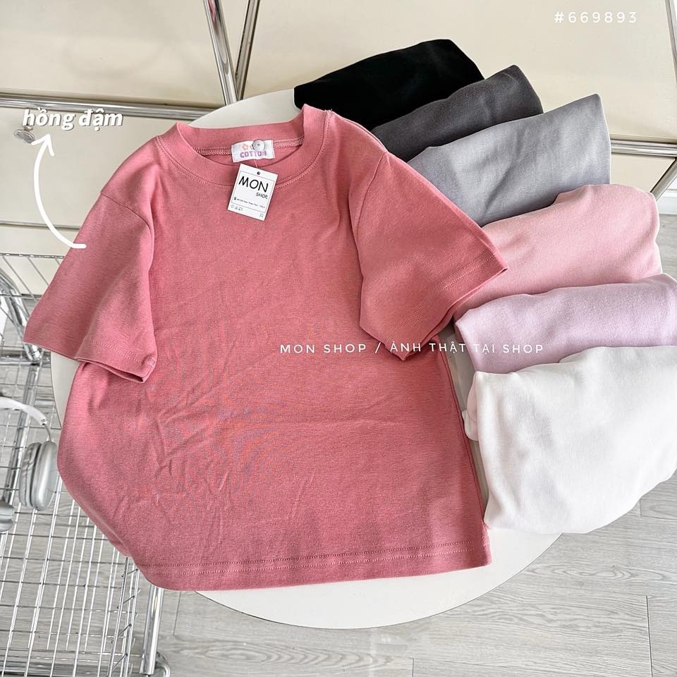 Áo babytee thun gân trơn 669893