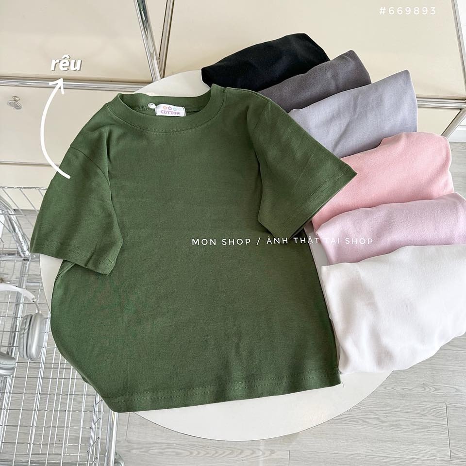 Áo babytee thun gân trơn 669893