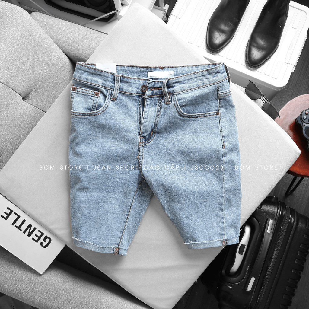 Quần Jean Short Nam Cao Cấp Trơn Không Lai BEACON DENIM Mã JSCC020,021,022,023