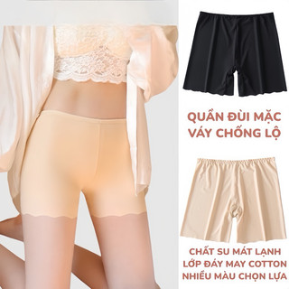 Quần đùi mặc váy su lụa chống cuộn - Quần bảo hộ mịn đẹp