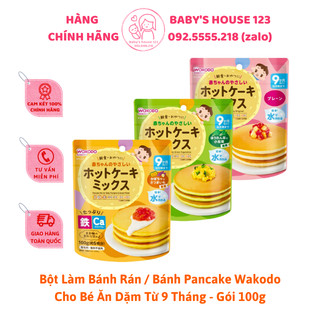 Bột Làm Bánh Rán / Bánh Pancake Wakodo Cho Bé Ăn Dặm Từ 9 Tháng - Gói 100g