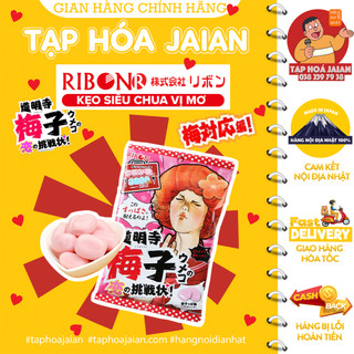 Kẹo mềm siêu chua ribon vị mơ 70g - hàng nội địa nhật 100%