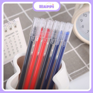 Set 10 Bút gel ống mực lớn màu đen đỏ xanh ngòi 0.5mm HAPPI thiết kế đơn giản dụng cụ văn phòng phẩm