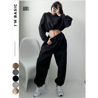 Quần Jogger Bom Nam Nữ Nỉ Cotton Dày Dặn Quần Bo Chun Gấu Mặc Quanh Năm Unisex Dễ Phối Đồ I'm Basic