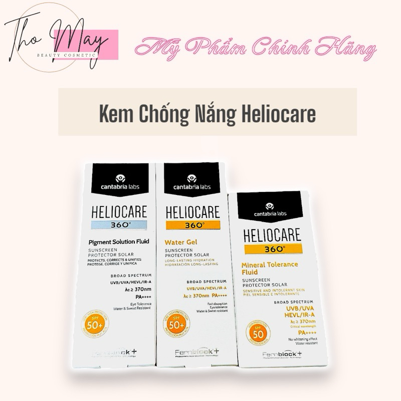 Kem Chống Nắng Phổ Rộng HelioCare Pigment- Water gel- Mineral