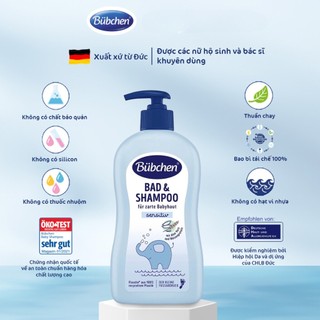 Sữa tắm gội cho trẻ sơ sinh Bubchen Bad & Shampoo 400ml