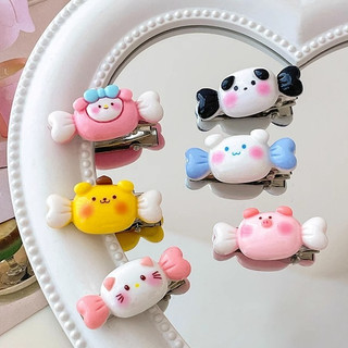 Kẹp Tóc Hình Chiếc Kẹo Nhâ Vật Hoạt Hình Kuromi Melody Cinnamoroll Sanrio Dễ Thương