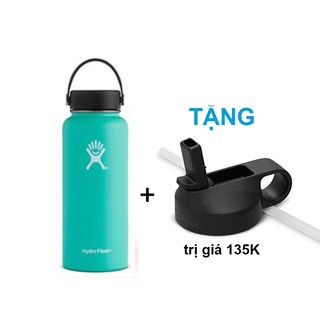 Bình giữ nhiệt hy.dro fla.sk cao cấp 1 lít - bình nước giữ nhiệt cao cấp của mỹ tặng kèm nắp hút.