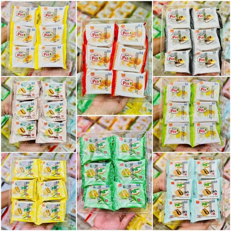 Bánh pía 10 bánh 10 vị Tân Huê viên 40g/bánh.