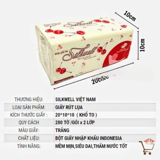 Giấy ăn rút lụa Silkwell bịch 280 Tờ