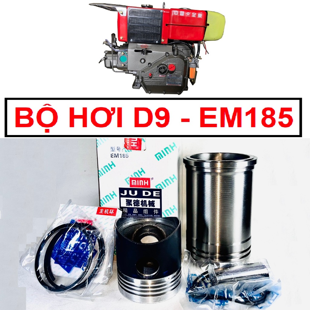 [Freeship] Bộ hơi xy lanh D9 - EM185 MINH máy nổ máy dầu Diesel D6 D7 D8 D9 D10 D12 D15