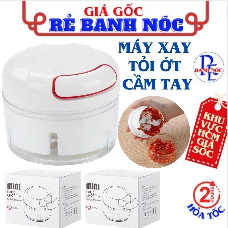 MÁY XAY TỎI ỚT KÉO TAY MINI - Máy Xay Hành Tỏi Mini Dây Rút,Có Thể Xay Rau Củ Và Thịt Hiệu Quả Tiện Lợi, Dụng Cụ Nhà Bếp