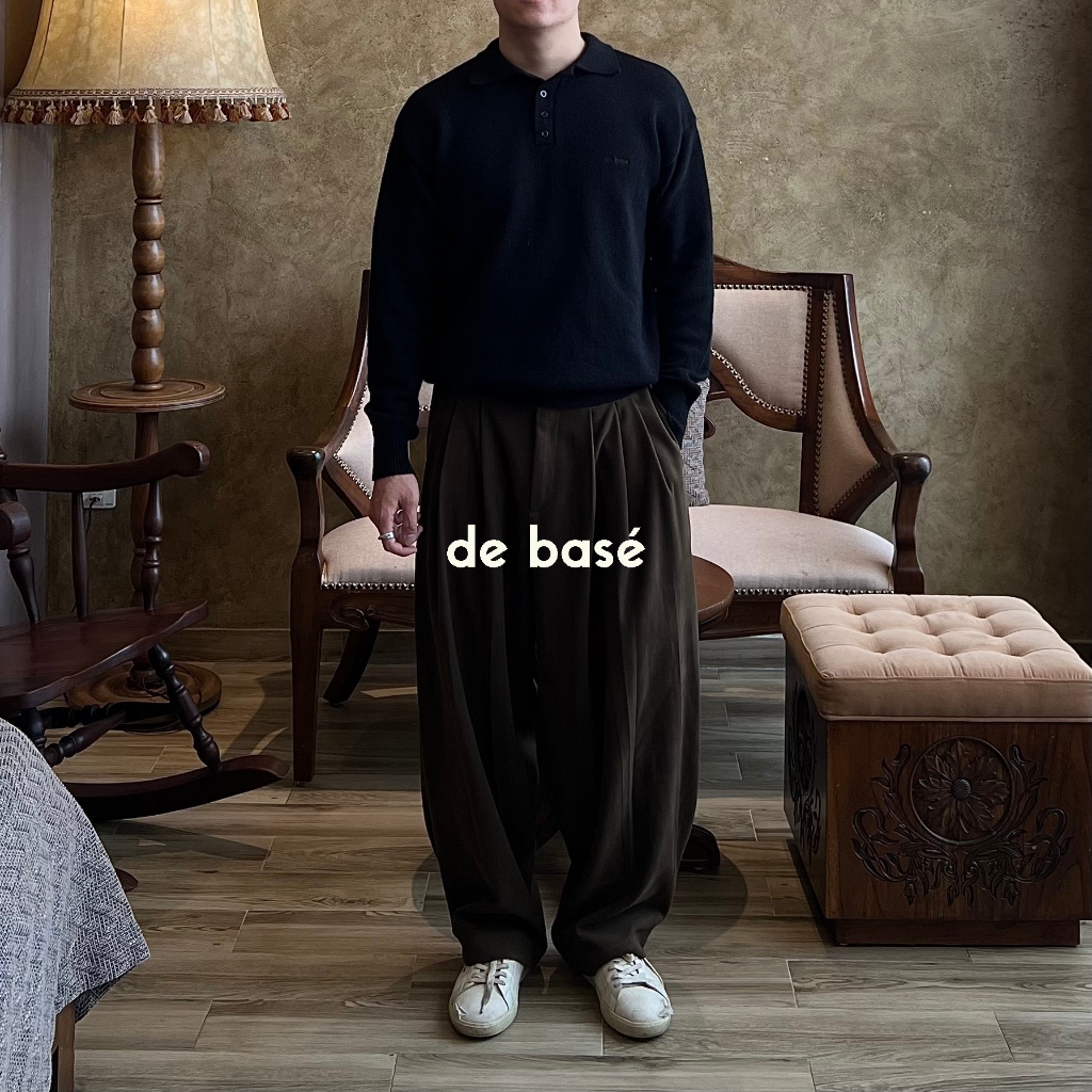 Áo Len Polo - BUTTON POLO SWEATER - De Basé