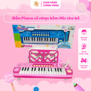 Đồ chơi đàn piano cho bé bắp toystore - có nhạc kèm micro chuẩn âm cho bé vui ca hát