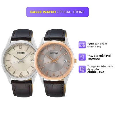 Đồng hồ nam Seiko SUR42 mặt kính Sapphire sang trọng, chống nước 10ATM, dây da đeo tay cao cấp, êm ái