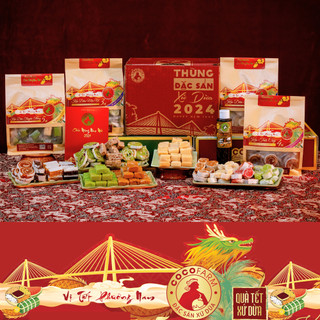 THÙNG ĐẶC SẢN XỨ DỪA ĐÃI TẾT COCOFARM 2024
