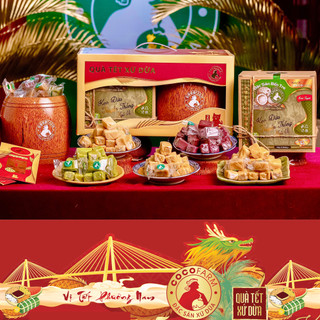Hộp Kẹo Dừa Truyền Thống Ngũ Vị Cocofarm