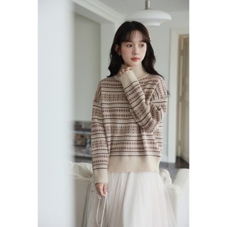 Áo Len Hoạ Tiết Cổ Cao 1041