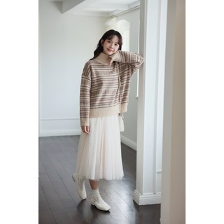 Áo Len Hoạ Tiết Cổ Cao 1041