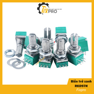 Chiết áp đơn Biến trở xanh 5K 10K 20K 50K 100K RK097N 15mm 3 chân đơn (1 chiếc)