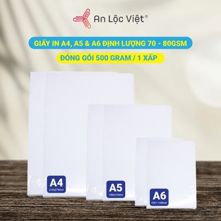 1 xấp = 500gram giấy trắng in - photo khổ a4 - a5 - a6, in đẹp sắc nét