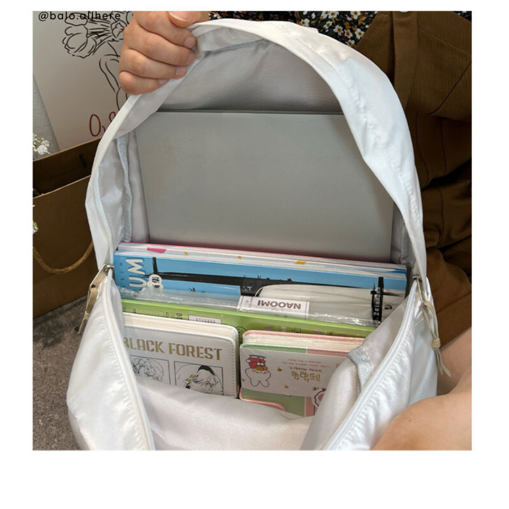 Balo Cặp Sách Đi Học Nữ Họa Tiết Hoa Vintage