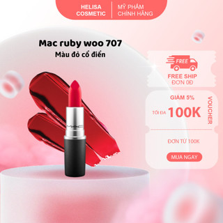 Son mac chính hãng ruby woo 707 màu đỏ cổ điển sang chảnh