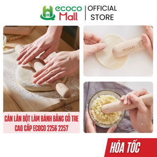 Cán lăn bột làm bánh bằng gỗ tre cao cấp ECOCO 30cm và 40cm