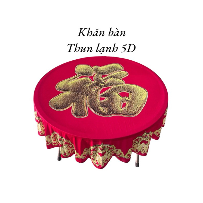 khăn trải bàn thun lạnh 5d