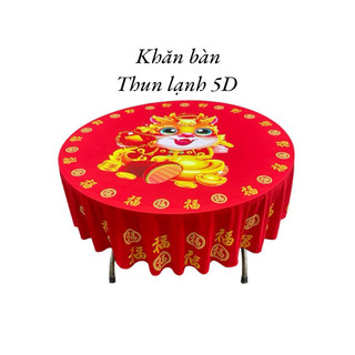 khăn trải bàn thun lạnh 5d