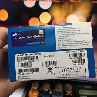CPU Intel Core i5 14400F | Socket 1700 (Cần đồ họa rời) - New Box Chính hãng