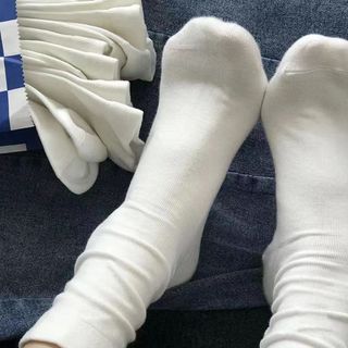 Tất vớ trơn basic cổ cao chất mỏng nhẹ và dày