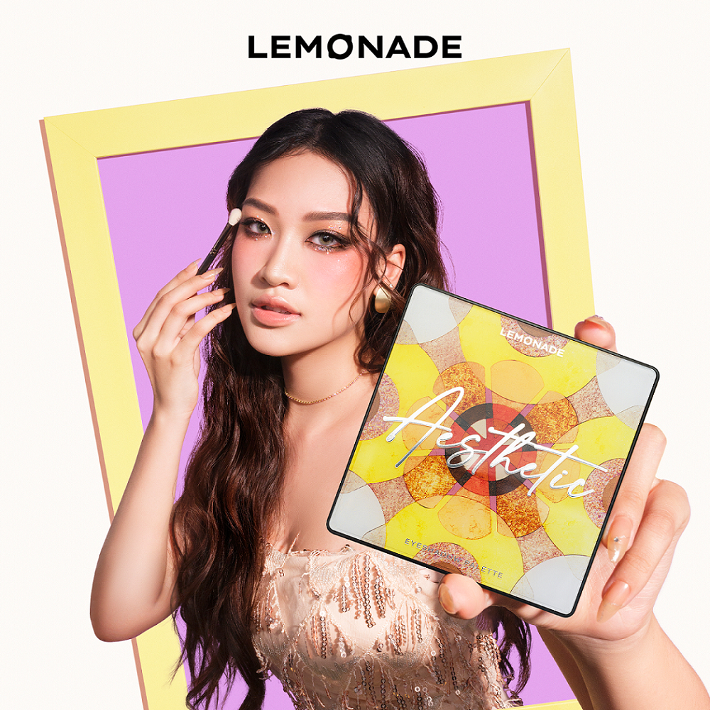 Combo Lemonade Bảng Phấn Mắt Aesthetic Eyeshadow Palette Version 2 20.8g và Chuốt mi SuperNatural Mascara 7.5g