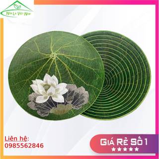 Nón lá sen thêu hoa - Nón lá sen Huế thêu thủ công 4