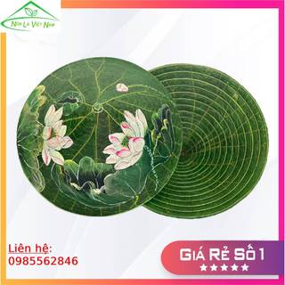 Nón lá sen - nón lá sen huế - nón họa tranh - nón sen vẽ