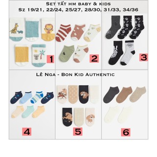 Set 5 đôi / 7 đôi tất HM UK/US sz 19/21, 22/24, 25/27, 28/30, 31/33, 34/36