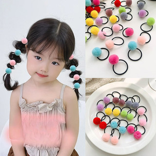 Set 2 cột cục bông sắc màu dễ thương bé gái Tatitava