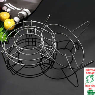 Vỉ hấp cách thủy k05, đế hấp chất liệu inox 3 chân đứng vững, vỉ hấp inox k05 đa năng hấp bánh, bánh bao