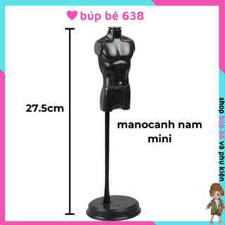  Manocanh bán thân bằng nhựa phụ kiện may đồ cho búp bê Nam cao 27cm BUPBE638 MNC05 