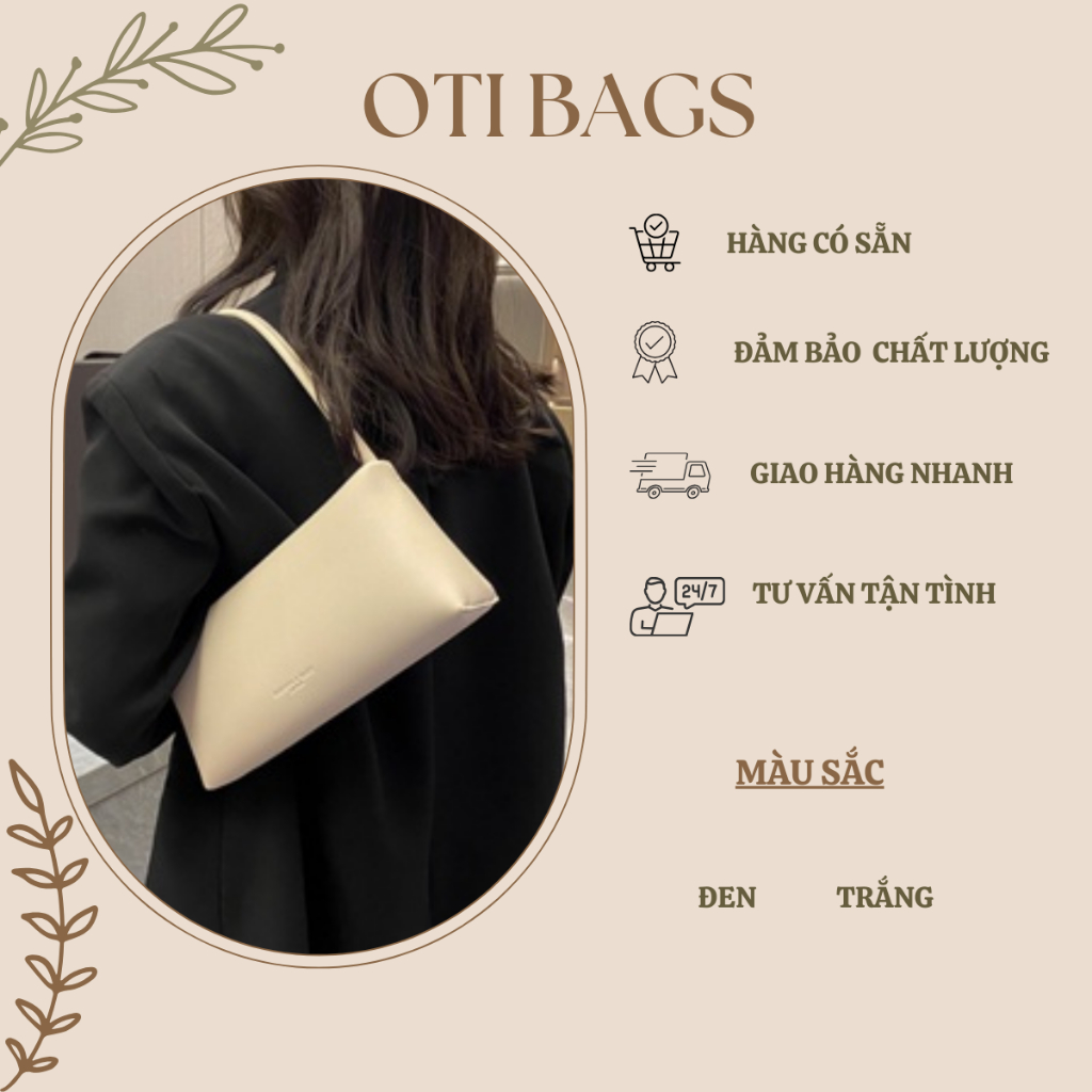 [Sẵn] Túi kẹp nách OTi basic da mềm thích tay