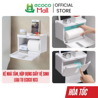 Kệ nhà tắm, hộp đựng giấy vệ sinh loại to ecoco 1613 qh's